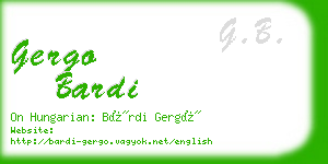 gergo bardi business card